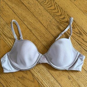 Victoria's Secret Light Pink Lace-Trim Padded Underwire Bra